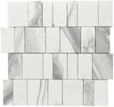 Skyscape White Piano 12x12 Honed Marble Mosaic Tile
