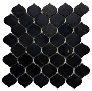 Black Marble Teardrop Mosaic Tile 11x11 Sheet