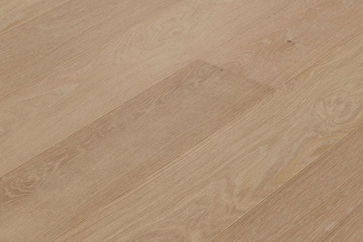 Nordic Plank 9.5in White Oak Engineered Hardwood Collection — Glacier Linen