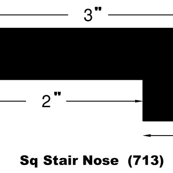 Baltic Oak - Sedona Silver Engineered Hardwood Moldings in Flush Square Stair Nose