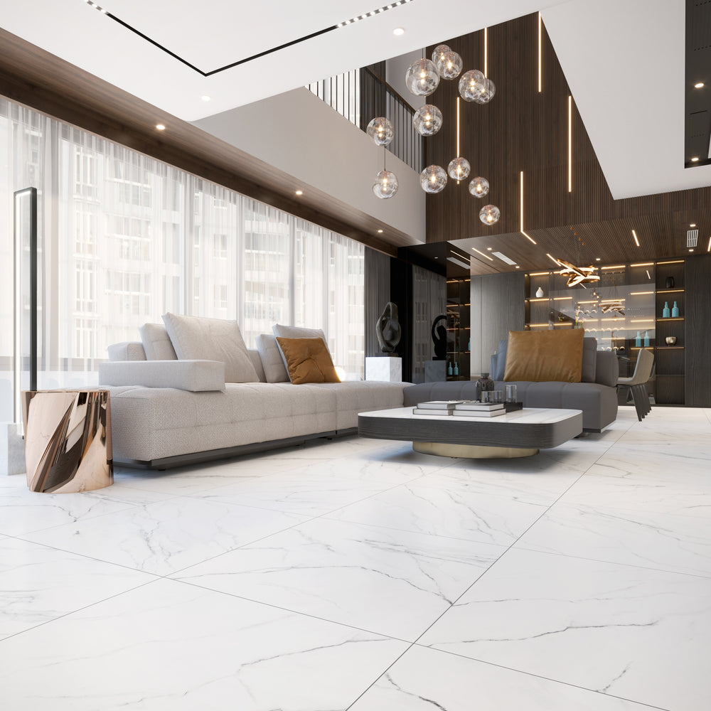 Olimpo 48x48 Polished Marble Look Porcelain Tile