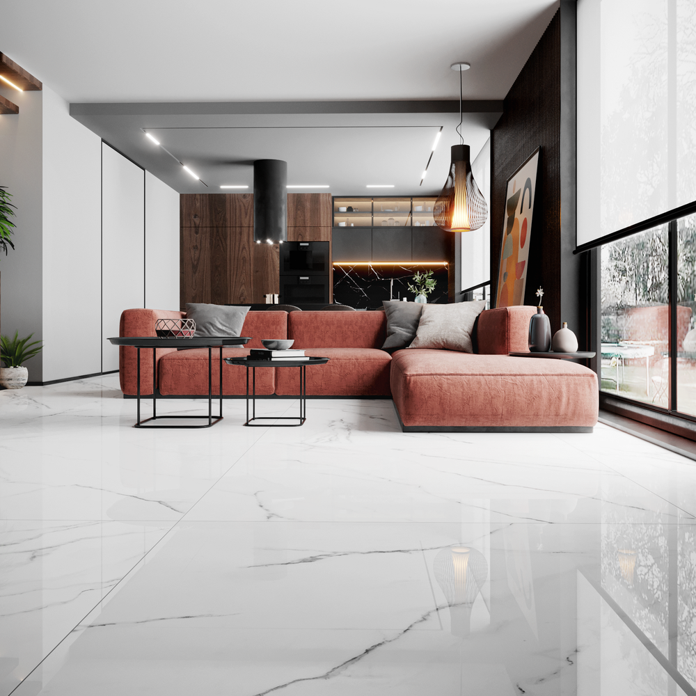 Olimpo 48x48 Polished Marble Look Porcelain Tile
