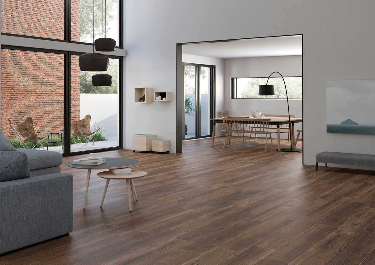 Arhus Brown 9x47 Wood Look Porcelain Tile