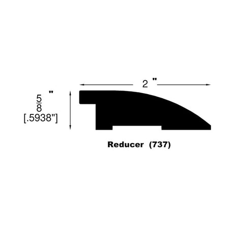 Engineered Hardwood Moldings - Acacia - Aged Cognac in Flush Reducer