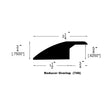 Engineered artisanbrushedoak fer 15273120 molding overlapreducer dimension web