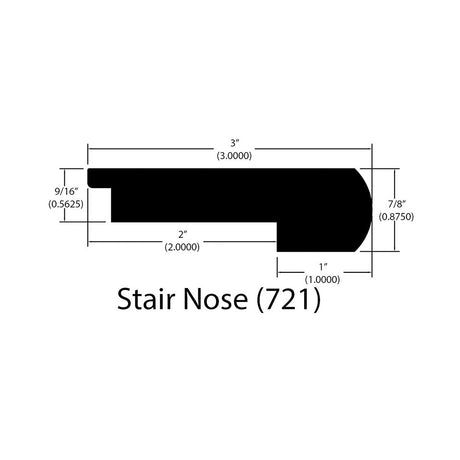 Engineered Hardwood Moldings - Artisan Brushed Oak - Nutmeg in Flush Stair Nose