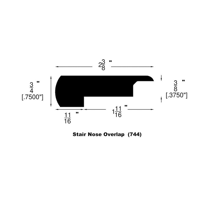Engineered Hardwood Moldings - Advantage - Sea Cloud — Overlap Stair Nose