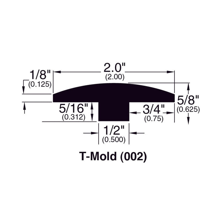 Engineered Hardwood Moldings - Elm Odyssey - Handscraped Athena — T-Molding