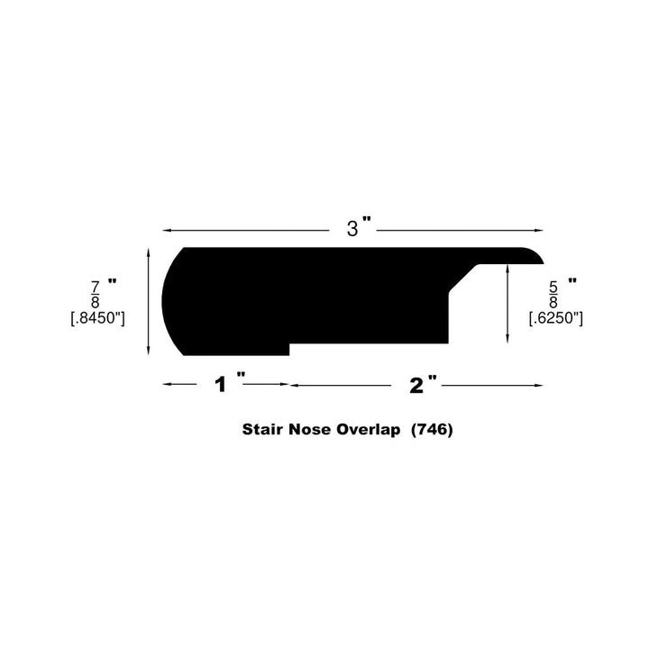 Engineered Hardwood Moldings - Grand Width - Gavel — Overlap Stair Nose