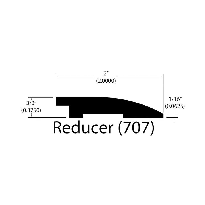 Engineered Hardwood Moldings - 3/8 Locking White Oak - Russet — Flush Reducer