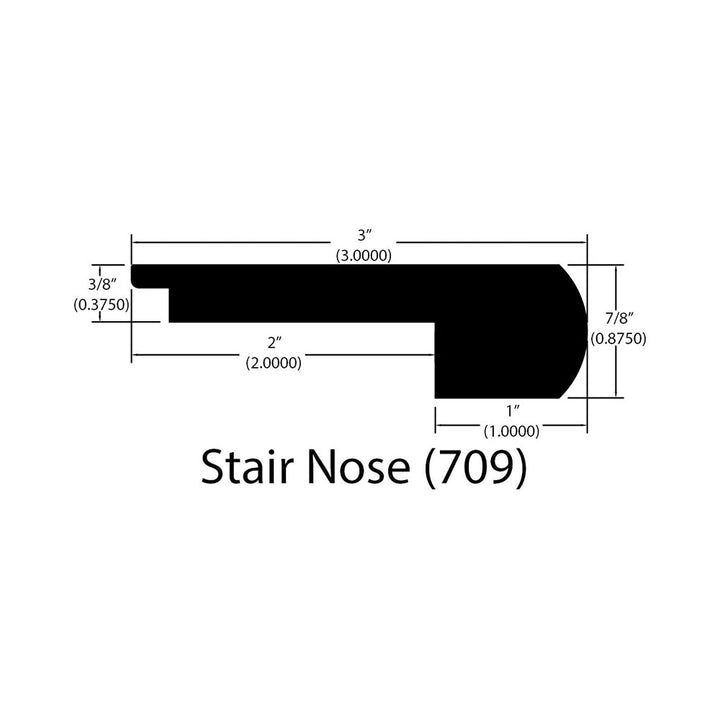 Engineered Hardwood Moldings - LongHorn - Willard — Flush Stair Nose