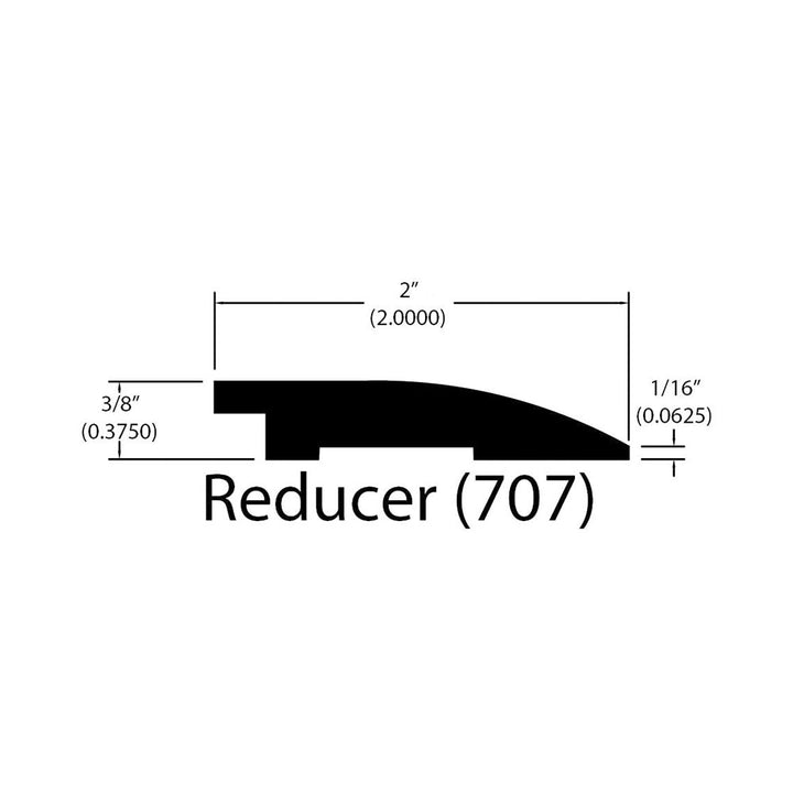 Engineered Hardwood Moldings -3/8 Locking White Oak - Mocha — Flush Reducer