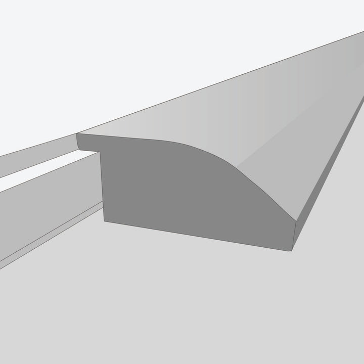 WPC Vinyl Moldings - Urban Horizon - Cloud Gray — Stair Nose