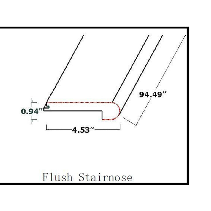 Laminate Moldings - Legendary Collection - Pitch Amber — DISCONTINUED - Flush Stair Nose