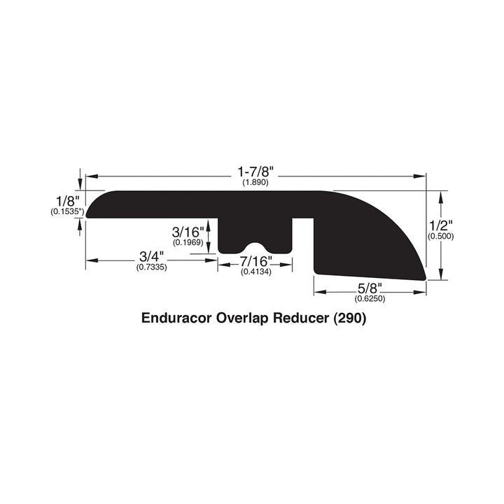 Laminate Moldings - Victoria - Mellow — Overlap Reducer