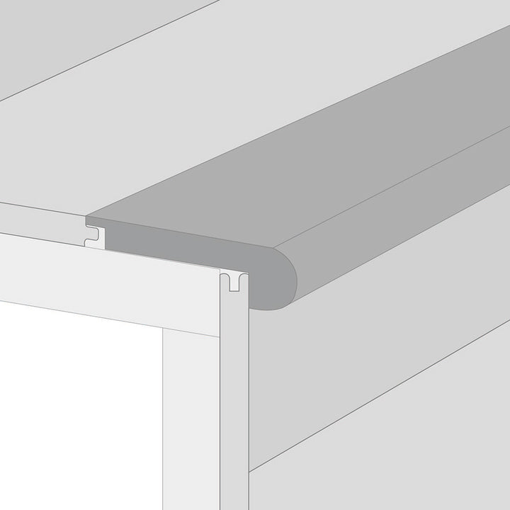 Laminate Moldings - Yaletown - Homer Gray — Stair Nose