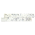 New york white marble ledger panel 6x24 natural marble splitface wall tile top view