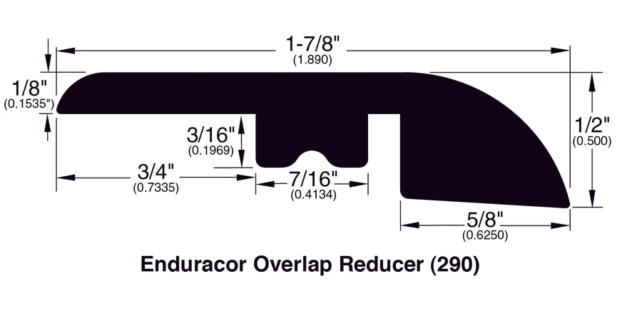Laminate Moldings - Victoria - Otter — Overlap Reducer