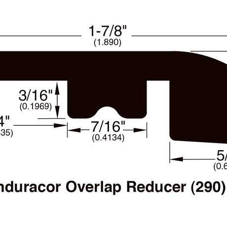 Laminate Moldings - Victoria - Light Roast in Overlap Reducer