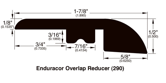Laminate Moldings - Victoria - Light Roast in Overlap Reducer