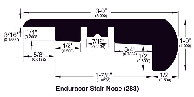 Laminate Moldings - Victoria - Mellow in Overlap Stair Nose