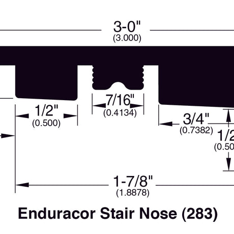 Laminate Moldings - Victoria - Otter in Overlap Stair Nose