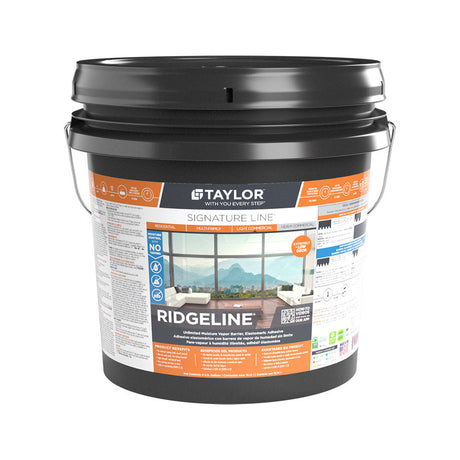Taylor Ridgeline Unlimited Moisture Vapor Barrier, Elastomeric Adhesive - 4 Gal in 4 Gallon Pale
