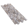 Silver 3d panel 6x24 natural travertine wall tile multiple angle