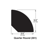 Engineered Hardwood Moldings - Handscraped - Oak - Charlotte in Quarter Round