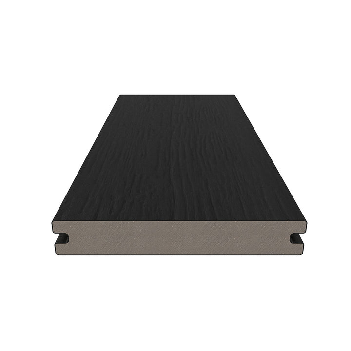 Dura-Shield Ultratex Composite Decking — Ebony / Solid Grooved / 16 ft.