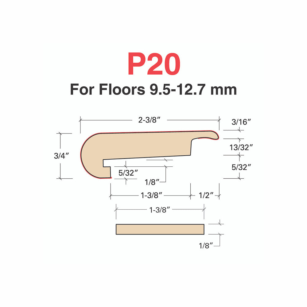 WPC Vinyl Moldings - Urban Horizon - Sandstone Timber in Stair Nose