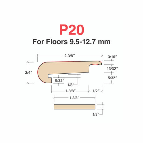 WPC Vinyl Moldings - Urban Horizon - Sandstone Timber in Stair Nose