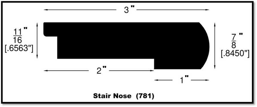 Hardwood Moldings - Handscraped Tropical - Golden — Flush Stair Nose