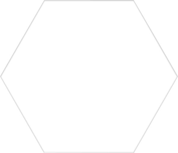 Basic Hex White 8x10 Matte Porcelain Tile