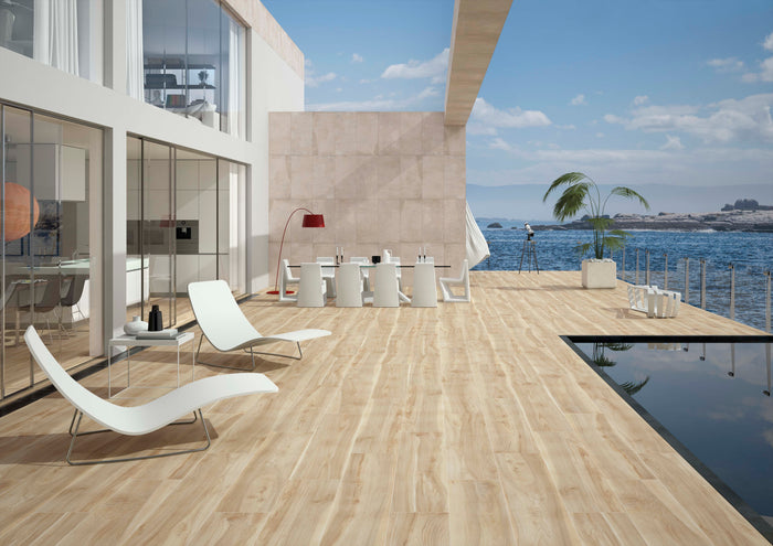 Sabik InOut Natural 9x47 Wood Look Porcelain Plank Tile 2