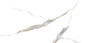 Calacatta Gold 24x48 Polished Marble Look Porcelain Tile