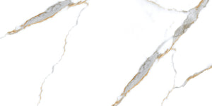Calacatta Gold 24x48 Polished Marble Look Porcelain Tile