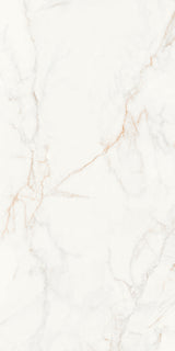 White Polished Marble Look Porcelain Tile