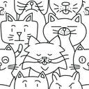 Oh My Cat 10x10 Matte Porcelain Patterned Tile
