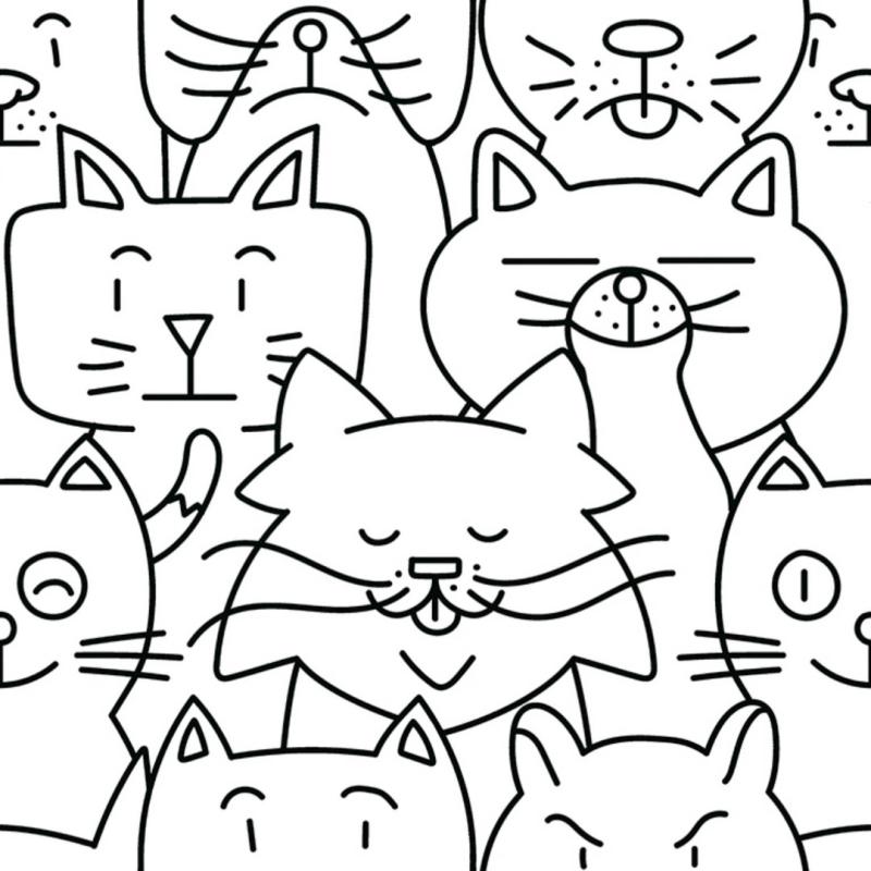 Oh My Cat 10x10 Matte Porcelain Patterned Tile
