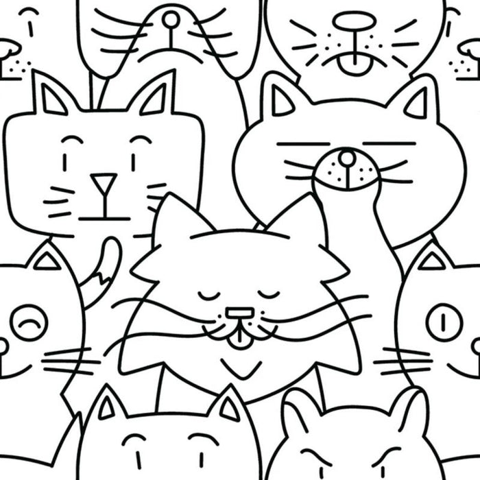 Oh My Cat 10x10 Matte Porcelain Patterned Tile 1