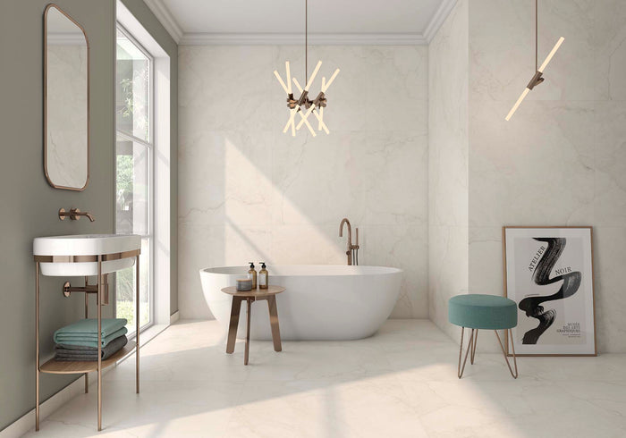 Cronos Marfil 24x24 Honed Limestone Look Porcelain Tile 2