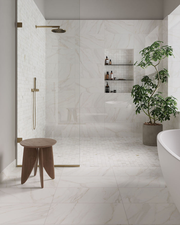 Venus Alpe Polished 12x24 Marble Look Porcelain Tile 2