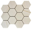 Canova Lasa White 3" Hex Matte Porcelain Mosaic Tile 14x12
