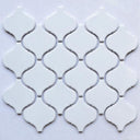 White Glossy Porcelain Lantern Mosaic Tile 10x11 Sheet