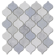 Arabesque Carrara Blue Celeste Marble Mosaic Tile