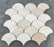 Vanilla beige marble mosaic tile laguna design on 12x12 mesh honed profile view 700x 062ec087 98e6 4555 9ccb 4efd2ffebea3