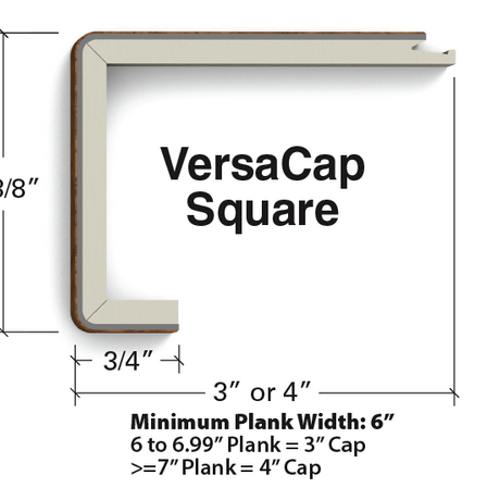 Vinyl Moldings - Banff Ridge - Rocky Pass in VersaCap Square Stair Nose