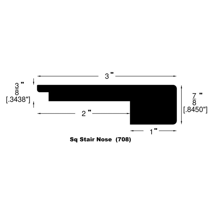 Traditional Oak - Vintage Oak Engineered Hardwood Moldings — Flush Square Stair Nose