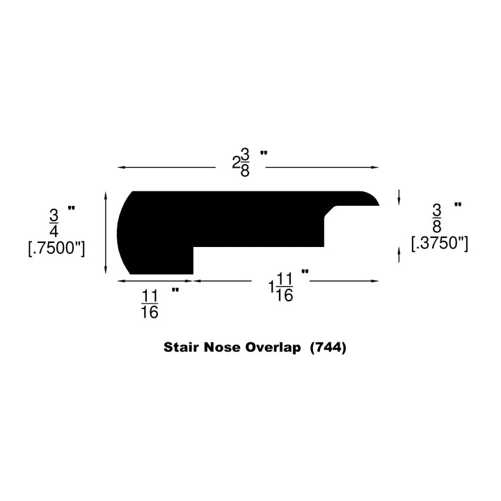 Traditional Oak - Vintage Oak Engineered Hardwood Moldings — Overlap Stair Nose
